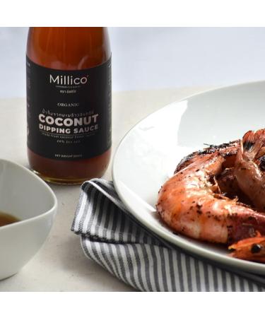 Millico Organic Coconut Dipping Sauce 200ml - Excellent for dipping stir-frying espacially for Thai Cuisine and startes soy free less sodium made from coconut flower nectar and sea salt - Buy Online on SooperMarket.com