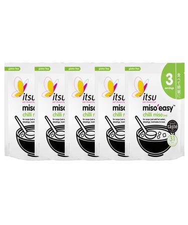 3 x 5 Miso Easy Instant Chilli Miso Soup Sachets Blended Herbs Spices Marinades Dressing Paste