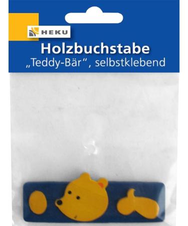 Heku door sign wooden letter teddy bear door decoration 80mm letter: A
