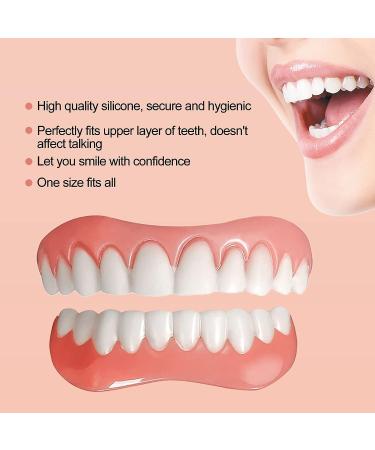 4 PCS Temporary Dental Veneers for Men and Women - Bright White W02 | Protect Your Teeth and Regain Confidence with Veneers Dentures Socket - Buy Online on SooperMarket.com
