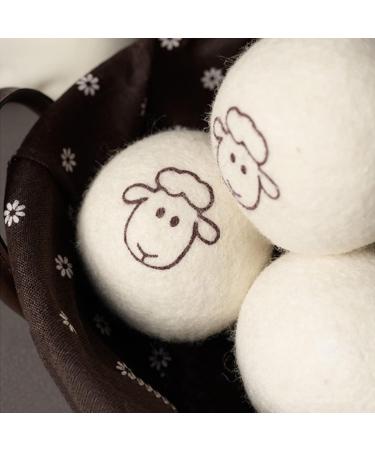 12-Pack Wool Dryer Balls Reusable Natural Fabric Softeners Reduces Clothing Wrinkles and Saves Drying Time Laundry Balls for Dryer - Buy Online on SooperMarket.com