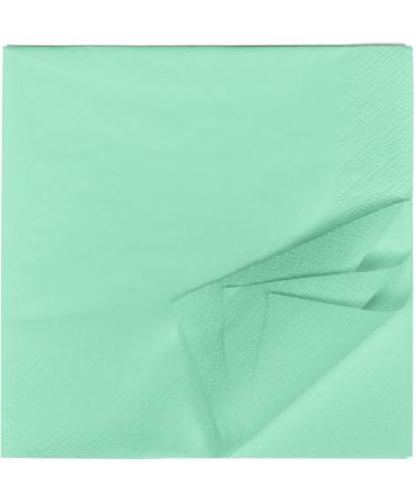 HEKU 100 Single-Colored Napkins - 3-Layer Mint Green 33x33cm | Highly Absorbent & Stylish for Events | Practical 5-Pack - International Shipping Available - Buy Online on SooperMarket.com