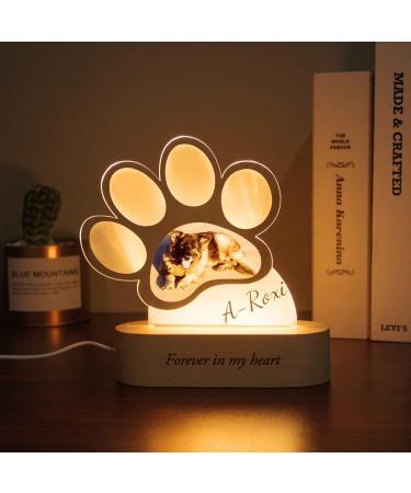 Personalized Photo LED Night Light Pet Dog Cat Paw Customized Pictures USB Tablet Lamp for Anniversary Christmas Lover Gifts (1 Color 1) 1 Color 1 - Buy Online on SooperMarket.com