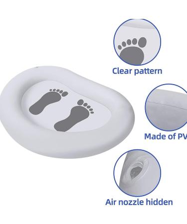 Pool Foot Bath | Portable Pool Foot Wash Basin Tub White Inflatable Pool Basin Tub with Pump Portable Swimming Pool Footbath for Pool and Beach - Buy Online on SooperMarket.com