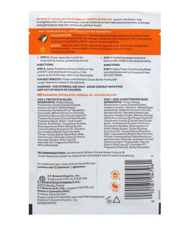 Palmer's Cocoa Butter Length Retention 2-Step Mask - 0.5 oz (12 Pack) | International Shipping Available - Buy Online on SooperMarket.com
