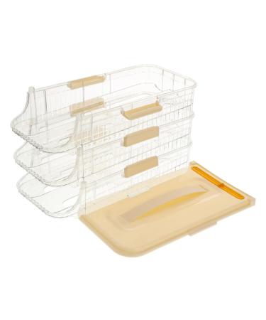 Alipis Clear Automatic Stackable for Plastic Fridge Dispenser Storage Tray Multi-Layer Organizer with