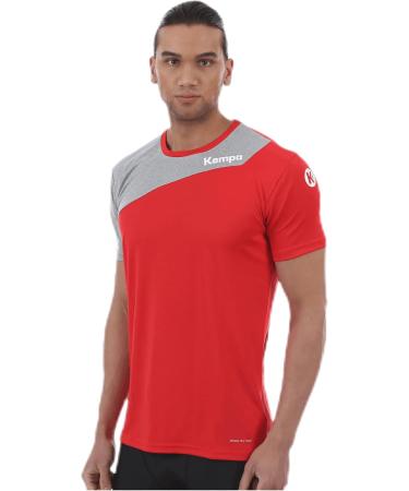 Kempa Unisex Kids Core 2.0 Jersey - Red/Dark Grey Melange | International Shipping Available - Buy Online on SooperMarket.com