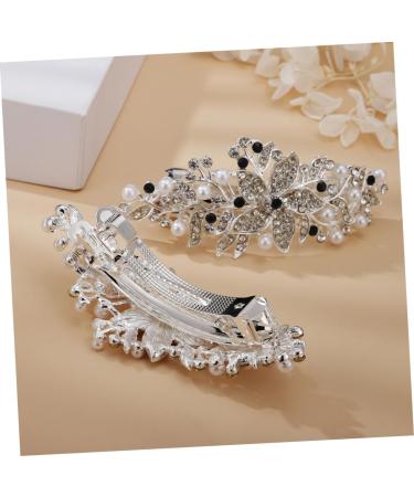BELLIFFY Rhinestone Hair Clip Flower Hair Clip Hair Barrettes for Women Thick Hair Girl Headdress Hair Accessory Hairpin for Women Womens Barrettes for Hair Hair Clips Dipper Iron - Buy Online on SooperMarket.com