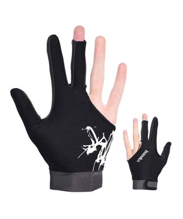 ZEAYE 1PCs Elastic Lycra-Drei-Finger display glove used for billiard shooting and billiard sports that are carried by the left and right hand