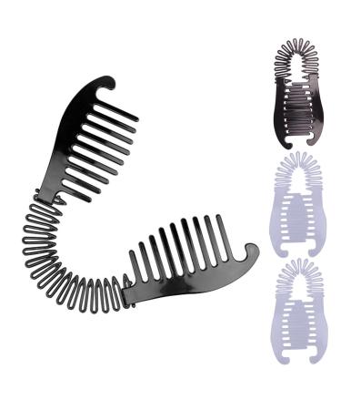 Banana Clip 4PCS Banana Clips Hair Adjustable Flexible Portable Pp Solid Banana Hair Clips for Women Styling Banana Comb for Thick Hair Ponytail