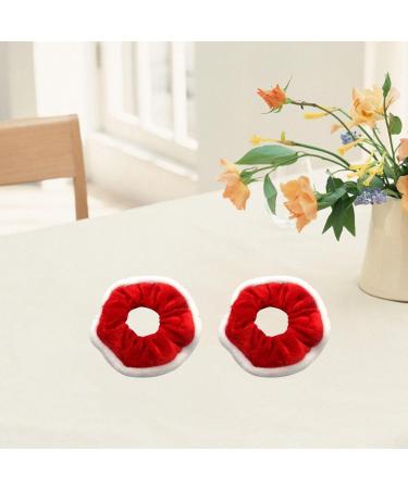 JNAWA 5Pieces Hair Scrunchies Christmas Bobble Elastic Hair Band Red Velvet and White Fur Trim Hair Scrunchie for Ladies Ponytail Holders Hair Accessories - Buy Online on SooperMarket.com