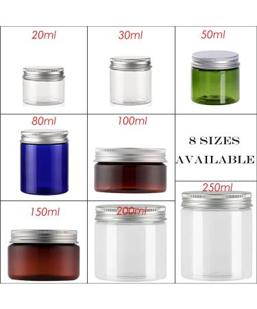 Buy Tianzd 12-Piece 20ml Transparent Plastic Cream Cans with Silver Lids & 6 Spatulas - Ideal Cosmetic Containers for International Shipping - Buy Online on SooperMarket.com