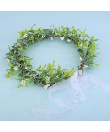 Buy Wiwpar Boho Flower Headband - Green Leaf Fairy Wreath Hairpiece for Weddings Costumes & Christmas - Buy Online on SooperMarket.com