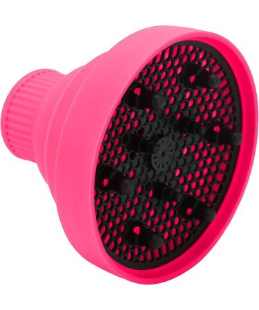 Foldable Hairdryer Diffuser - Fast Drying Blow Dryer Attachment for Curly Hair (Pink) - Buy Online on SooperMarket.com