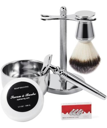 High-Quality Predolo Shaving Brush Set with Wooden Handle & Shaving Soap | Premium Grooming Essentials for Men - Buy Online on SooperMarket.com