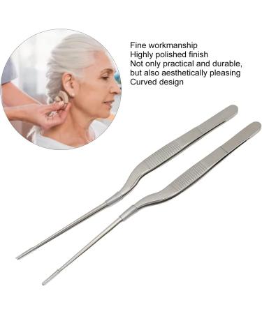 Premium Stainless Steel Curved Tweezers for Hearing Aids - 2 Pack with Corrosion Protection | Shop Internationally - Buy Online on SooperMarket.com