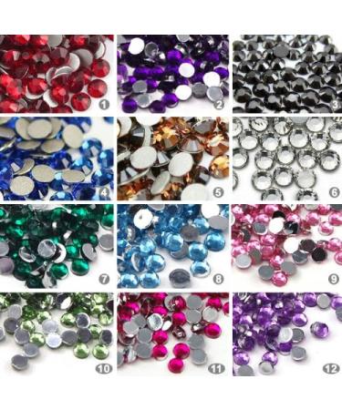 Accessotech 3000 Mix Colour Nail Art Glitter Gems Rhinestones Round Diamante Deco Decoration - Buy Online on SooperMarket.com