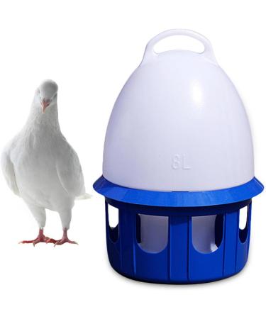 LOVIVER Portable Pigeon Waterer Drinker Cage Accessories Water Pot Container Water Bottle Automatic Bird Water Dispenser for Parrot Parakeet Dove 8L D 22cm H 38CM - Buy Online on SooperMarket.com