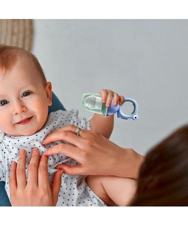 Bexdug Fresh Food Dispenser for Babies | Ultraicide Silicone Baby Food Pacifier - Safe & Healthy Nibble Feed for Toddlers & Newborns - Blue - Buy Online on SooperMarket.com