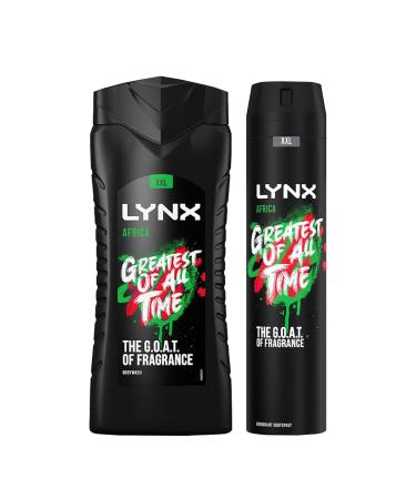 Lynx 12 Hour Refreshing Africa Shower Gel 500 with Lynx 48 Hour Fresh Body Spray 250ml Leaving you smelling great Dermatologically Tested Keep Smelling Irresistible!