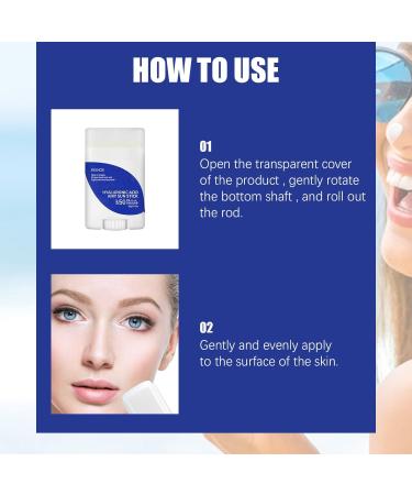 Hyaluronic Acid Watery Sun Stick Sun Sunscreen Korean Face Sunscreen SPF50+ PA++++ Face Moisturiser Hyaluronic Acid Sunscreen Face Sun Cream Anti Aging Sunscreen Daily Sunscreen With No White Cast - Buy Online on SooperMarket.com