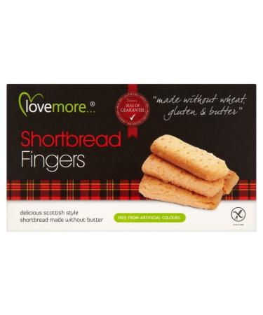 Lovemore Free From Gluten Free Shortbread Fingers (125g)