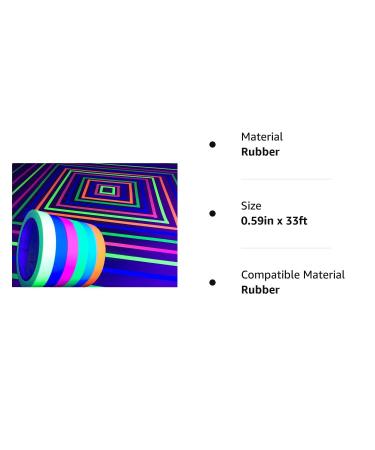 GreyParrot Tape UV Tape Blacklight Reactive  (6 Pack)  (6 Colors)  33ft Per Roll  Fluorescent Cloth Tape  Glow in The Dark Tape Under UV Black Light 0.59in x 33ft - Buy Online on SooperMarket.com