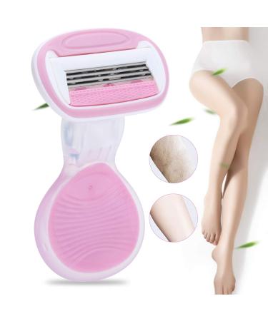 Manual Women's Razor - Washable Full-Body Shaver & Compact Travel Epilator in Pink | Perfect for Armpits Legs & Arms - Buy Online on SooperMarket.com