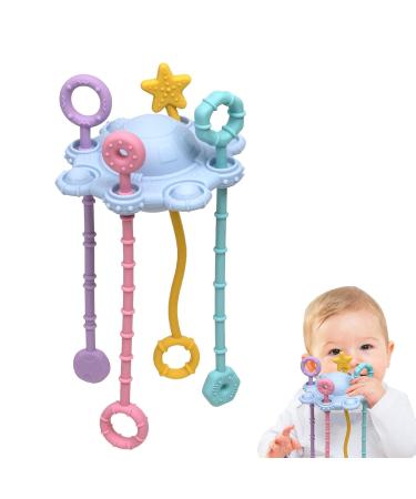 Travel Activity Toys with Pull Cord for Babies | Adjustable Hanging Interactive Nativity Toys for Early Development | Child-Friendly Blue Toys - Buy Online on SooperMarket.com