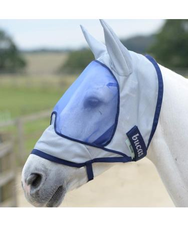 Bucas Buzz-Off Deluxe Fly Mask with Ears Blue XS