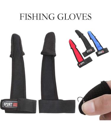 Minicart 3 Pack Anti-Slip Fishing Single-Finger Gloves - Index Finger Protector for Outdoor Fishing - Unisex Elastic Band Glove in Black - Buy Online on SooperMarket.com