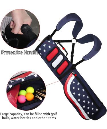 Craftsman Golf Star and Stripes Lightweight Shoulder Golf Bag in Red, White, and Blue - Buy Online on SooperMarket.com
