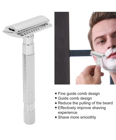 Premium Silver Manual Safety Razor for Men | Exquisite Craftsmanship | International Shipping Available - Buy Online on SooperMarket.com