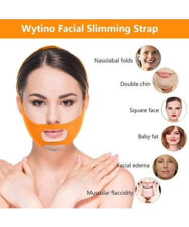 Facelift Slimming Belt for Women Double Chin Reducer V Line Cheek Lift Thin Mask Strap Anti Wrinkle Bandage (Orange) - Buy Online on SooperMarket.com
