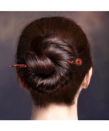Handmade Wooden Hair Sticks for Women - Hellery 4 Pack Hairpin Fashion Accessories - Buy Online on SooperMarket.com