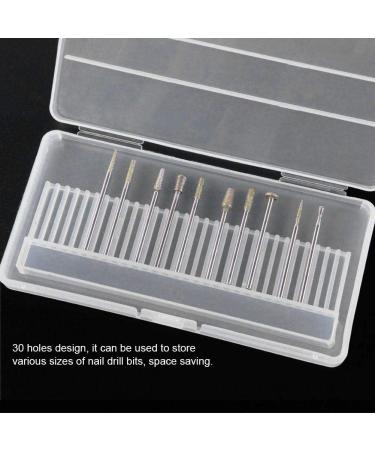 Drill Bit Storage Box - Dekaim 30 Holes Organizer for Manicure Drill Bits - Durable Display Case & Holder - Buy Online on SooperMarket.com