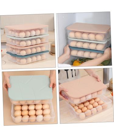 OSALADI Kitchen Egg Tray 3pcs Egg Storage Box Refrigerator Egg Trays Clear Plastic Tray Eggs Egg Plate Pp Household re-usable - Buy Online on SooperMarket.com