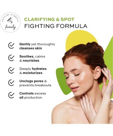 The Natural and Organic Family Clarifying Face Wash with Salicylic Acid - Facial Cleanser for Oily Normal and Combination Skin - Exfoliating Pore Minimizing Formula for Teens and Kids Face Wash Apple - Buy Online on SooperMarket.com