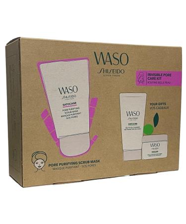 Shiseido Waso Invisible Pore Care 3 Piece Gift Set: Moisturiser 15ml - Cleanser