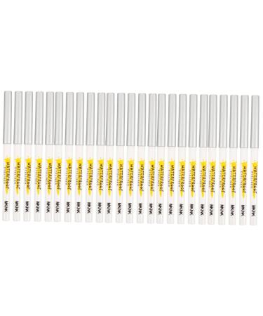 Baluue 25 Pcs White Lying Silkworm Pen Eye Shadow Cosmetics Supplies Eye Shadow Makeup Cosmetics Abs