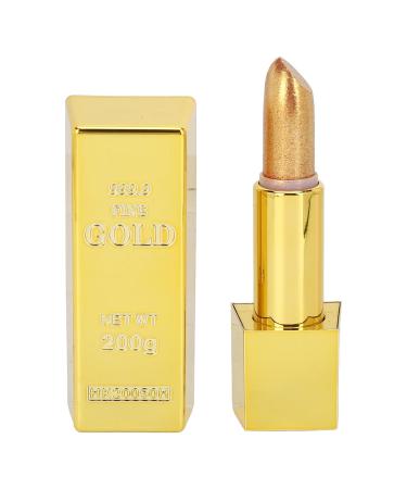 Naroote Gold Lipstick | Waterproof Glitter Lip Gloss | Long Lasting High Pigment Lip Makeup for Women - 3.5g - Buy Online on SooperMarket.com