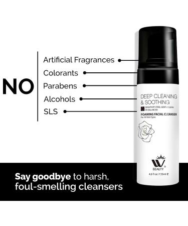 WBM Foaming Facial Cleanser | Makeup Remover & Daily Face Wash for All Skin Types - 4.2 oz - International Shipping Available - Buy Online on SooperMarket.com