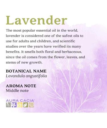 Aura Cacia 100% Pure Lavender Essential Oil 0.25 fl. oz. | GCMS Tested, Lavandula angustifolia - Buy Online on SooperMarket.com