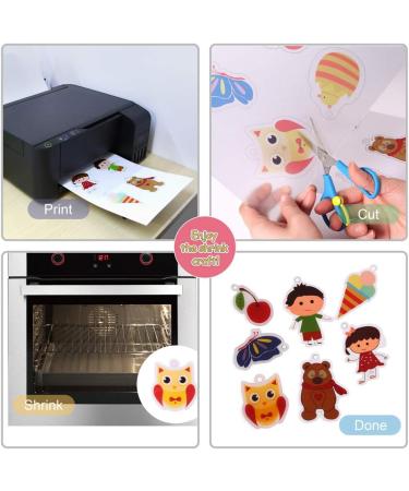 Auihiay 12 Pieces Printable Shrink Plastic Sheets for Mothers Day Gifts - 6 White and 6 Semitransparent - Creative Craft for Kids - 8.3 x 11.6 inch - Buy Online on SooperMarket.com