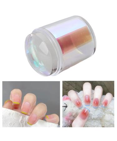 Professional Nail Art Stamper - Silicon Stamp Tool for Home Salon | Transparent Clear Nail Art Kit with Plates for French Smile Line - Buy Online on SooperMarket.com