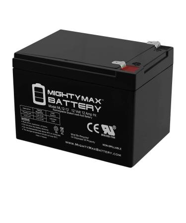 Mighty Max Battery ML12-12 - 12V 12AH F2 Battery Replaces WKA12-12F2 Genuine