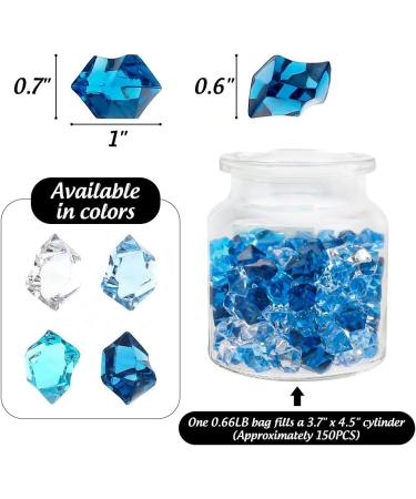 DomeStar Premium Blue Fake Ice - 150PCS Acrylic Ice Rocks for Vase Fillers Decoration - Buy Online on SooperMarket.com