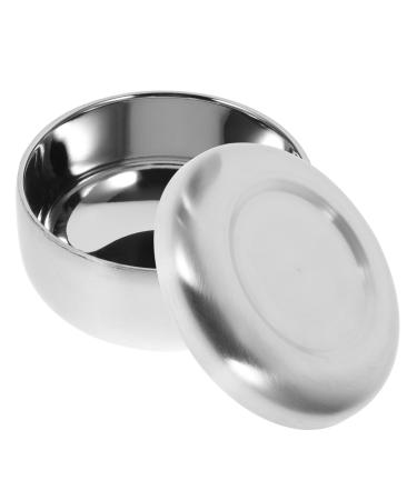 Beavorty metal stand foam shell men shaving bowl made of stainless steel shaving soap sandalwood razor soap peel for men mustache-razor shell Razor brush man solid wood soup cup