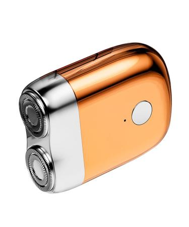 Men Hair Trimmer Men Electric Shaver Ergonomic Design Waterproof High Efficiency USB Charging Strong Power for Travel Use (Orange)