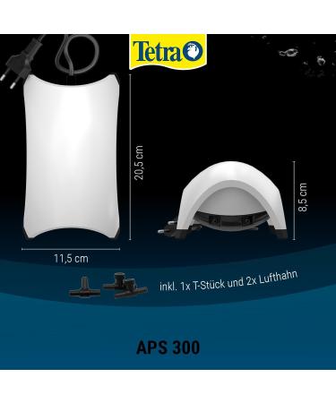 Tetra APS 300 Aquarium Air Pump | Quiet Diaphragm Pump for 120-300L Aquariums | International Shipping Available - Buy Online on SooperMarket.com